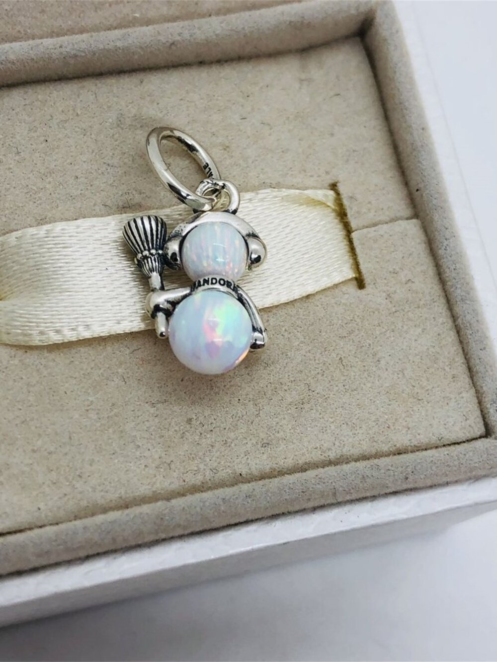 ✨🔥Pandora Opalescent Snowman Dangle Charm - Picture 2 of 5